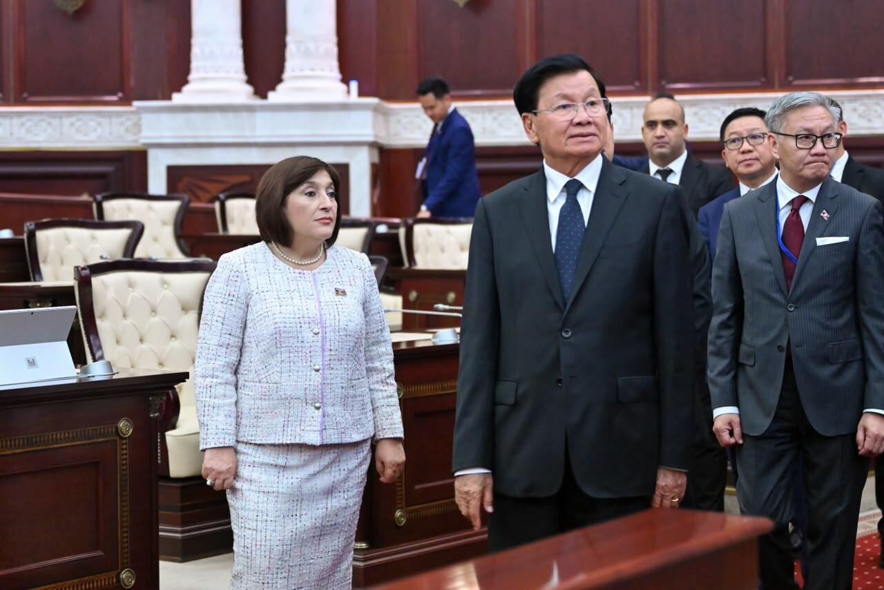 Sahibə Qafarova Laos Prezidenti ilə parlamentlərarası əlaqələri müzakirə edib