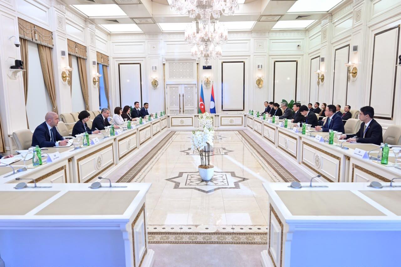 Sahibə Qafarova Laos Prezidenti ilə parlamentlərarası əlaqələri müzakirə edib