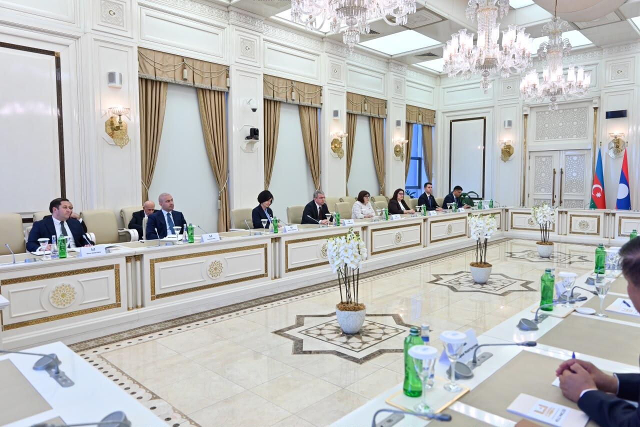 Sahibə Qafarova Laos Prezidenti ilə parlamentlərarası əlaqələri müzakirə edib