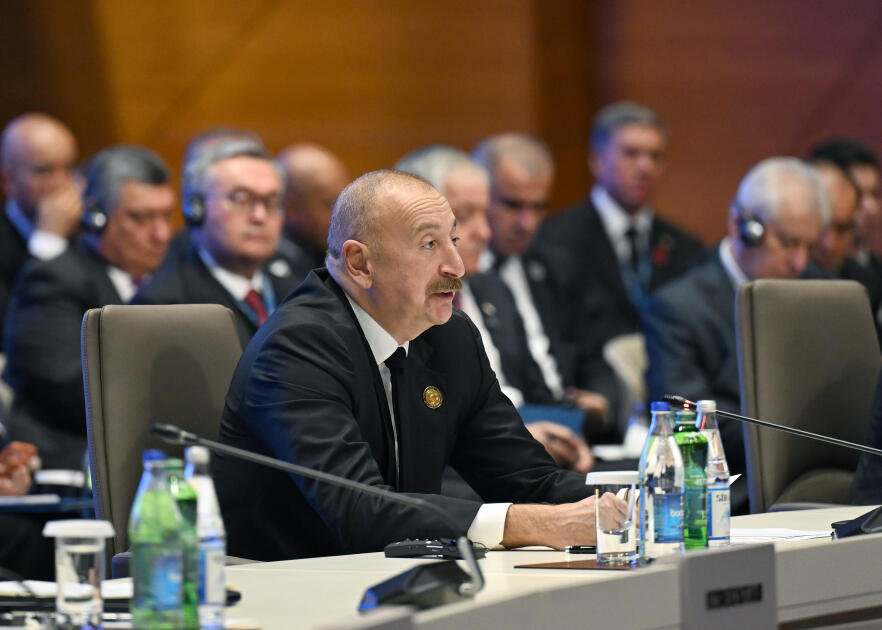 Prezident İlham Əliyev AQEM-in 7-ci Zirvə Toplantısında çıxış edib