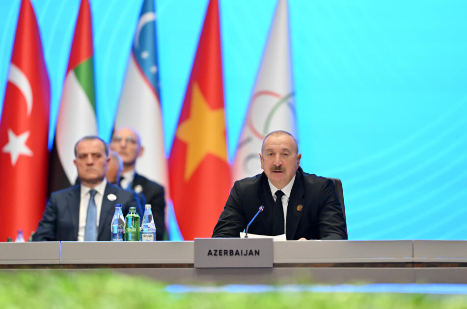 Prezident İlham Əliyev AQEM-in 7-ci Zirvə Toplantısında çıxış edib