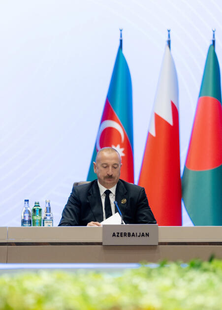 Prezident İlham Əliyev AQEM-in 7-ci Zirvə Toplantısında çıxış edib
