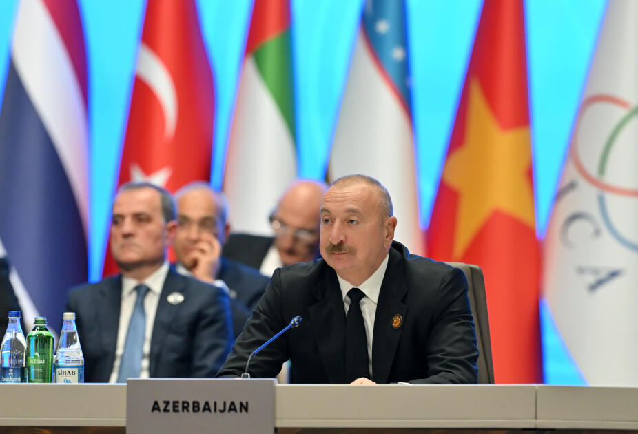 Prezident İlham Əliyev AQEM-in 7-ci Zirvə Toplantısında çıxış edib