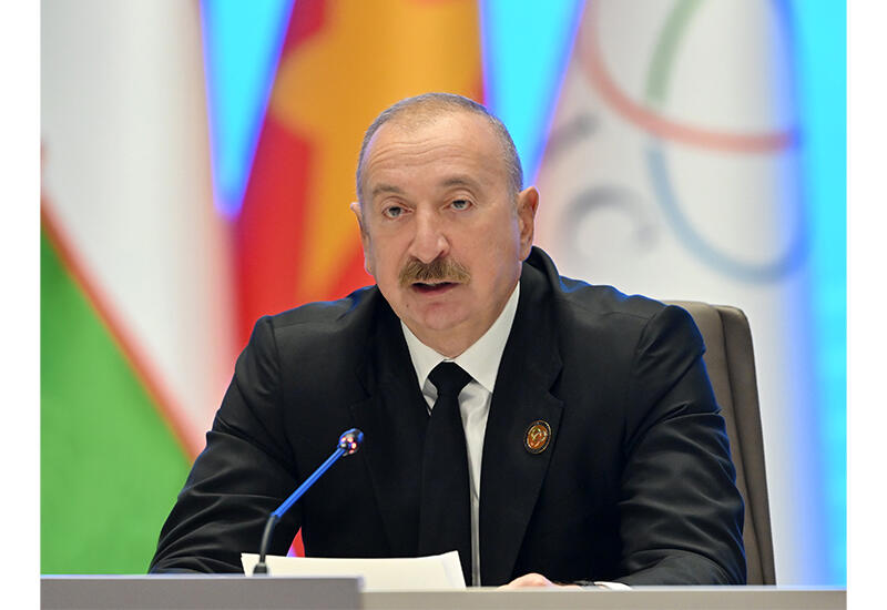 Prezident İlham Əliyev AQEM-in Zirvə Toplantısında Ermənistanın işğalçılıq siyasətindən danışıb