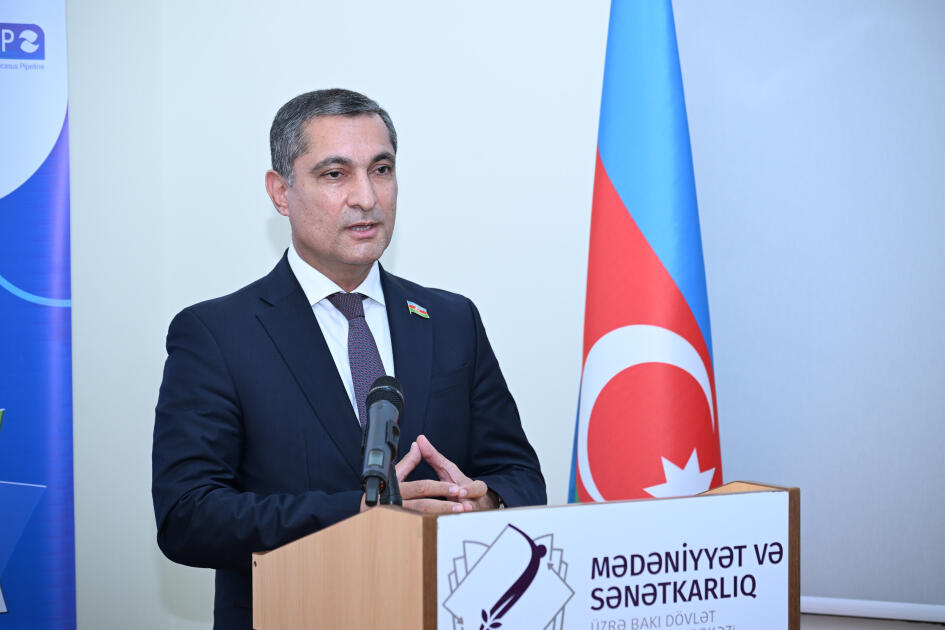 Alyona Əliyeva Mədəniyyət və Sənətkarlıq üzrə Bakı Dövlət Peşə Təhsili Mərkəzində inklüziv təlim və tədris mərkəzinin açılışında iştirak edib