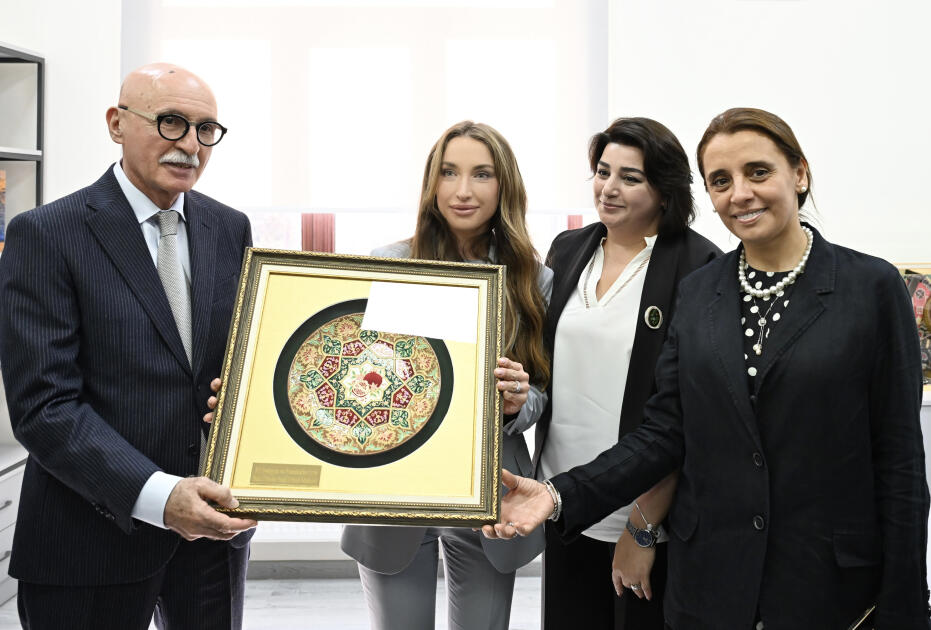 Alyona Əliyeva Mədəniyyət və Sənətkarlıq üzrə Bakı Dövlət Peşə Təhsili Mərkəzində inklüziv təlim və tədris mərkəzinin açılışında iştirak edib