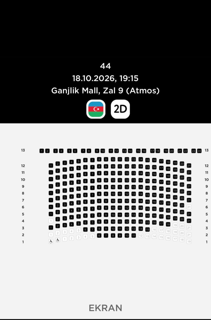 В кинотеатрах Азербайджана наблюдается большой интерес к масштабному художественному фильму "44"