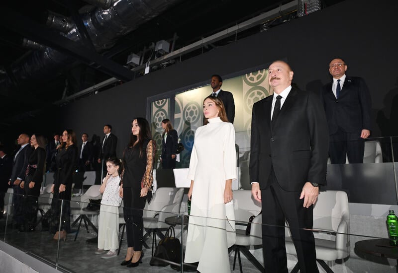 Prezident İlham Əliyev, Birinci xanım Mehriban Əliyeva FIFA U-15 dünya çempionatının və festivalının açılış mərasimini izləyirlər