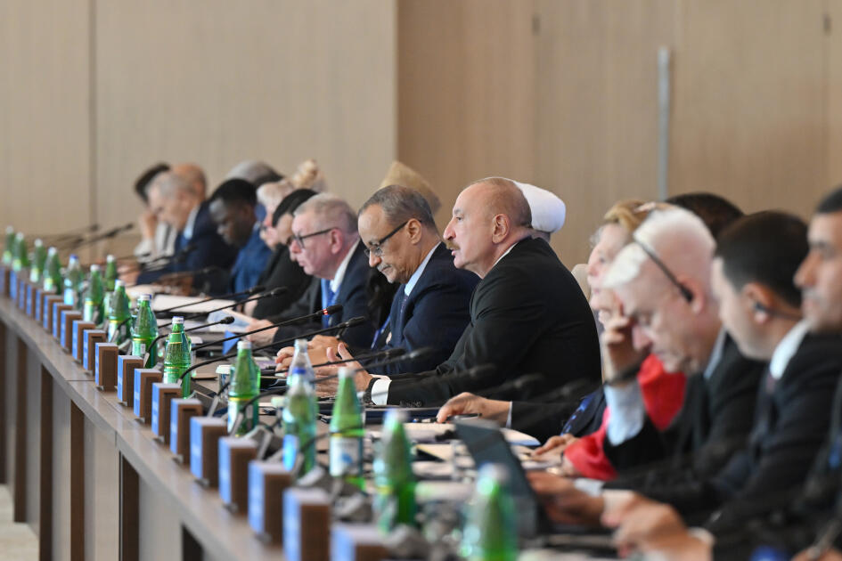 Prezident İlham Əliyev VII Ümumdünya Mədəniyyətlərarası Dialoq Forumunun açılışında çıxış edib