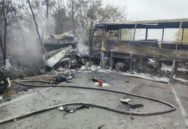 В Болгарии сгорел автобус с десятками пассажиров