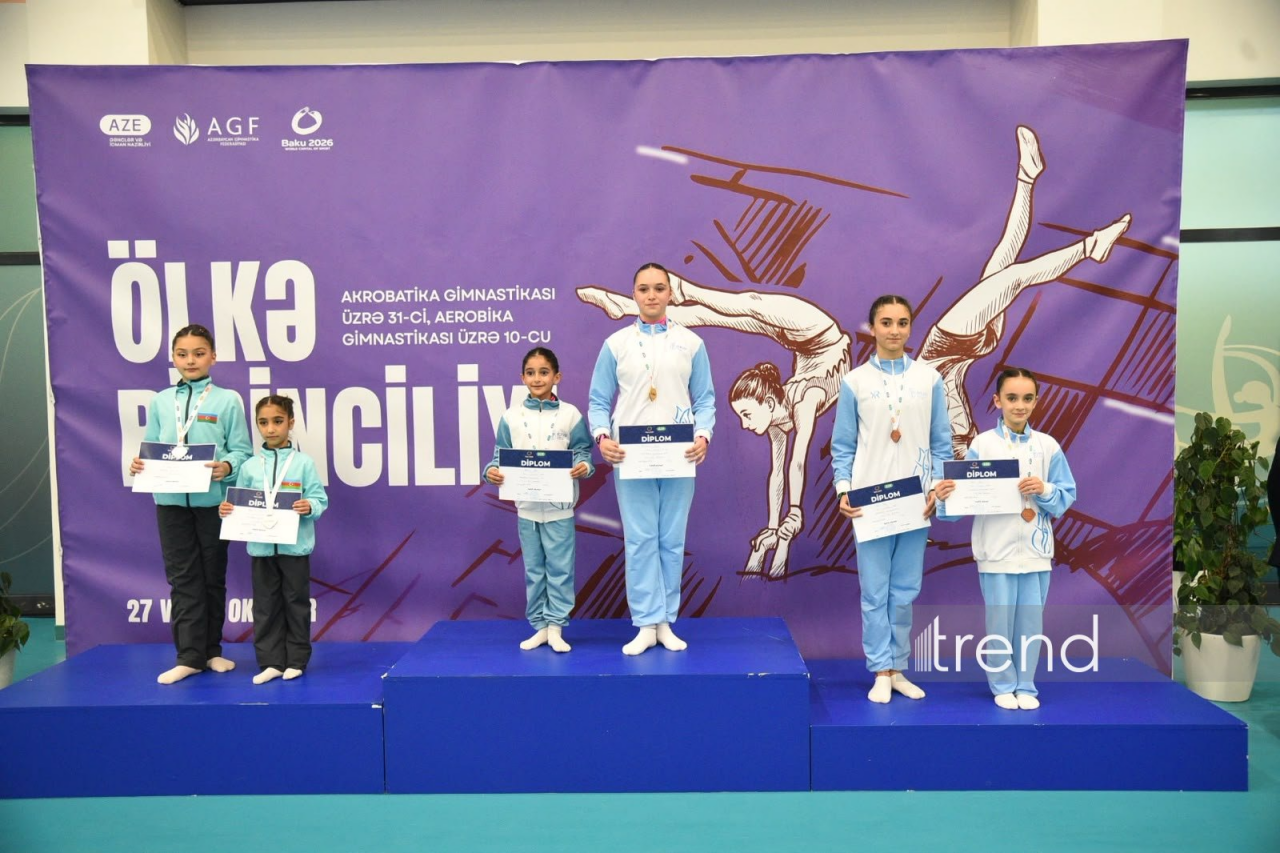 Akrobatika və aerobika gimnastikası üzrə ölkə birinciliklərinə yekun vurulub