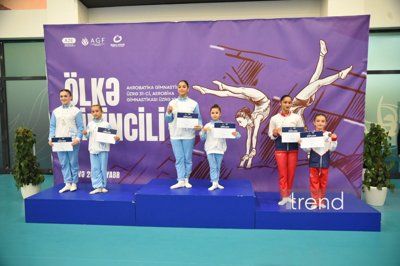 Akrobatika və aerobika gimnastikası üzrə ölkə birinciliklərinə yekun vurulub