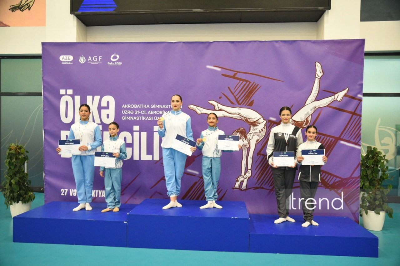 Akrobatika və aerobika gimnastikası üzrə ölkə birinciliklərinə yekun vurulub