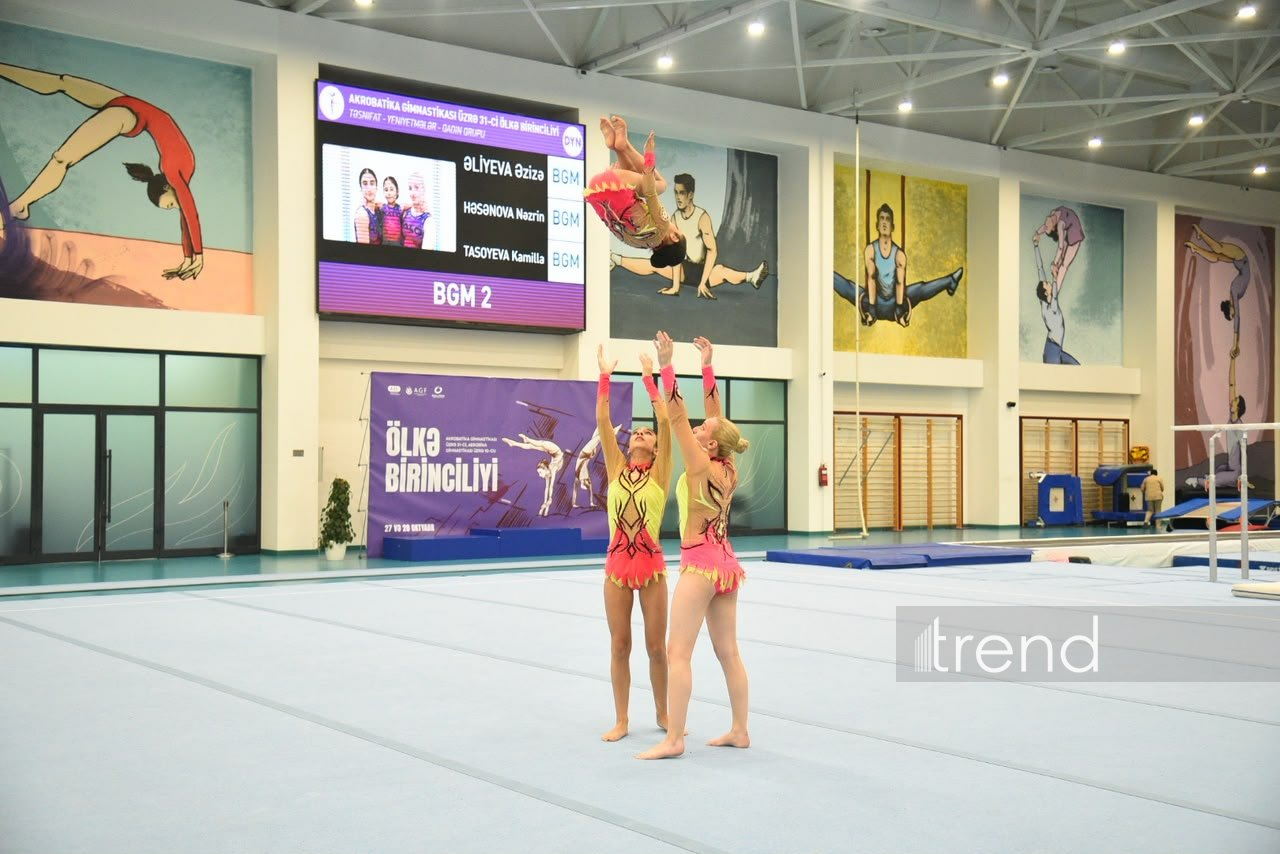 Akrobatika və aerobika gimnastikası üzrə ölkə birinciliklərinə yekun vurulub