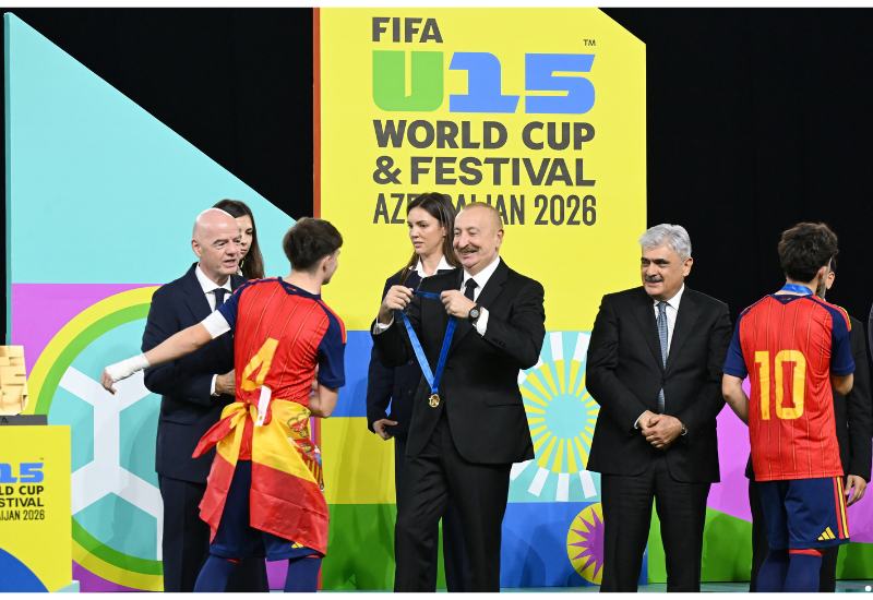 Президент Ильхам Алиев посмотрел финальный матч FIFA U-15 World Cup and Festival, принял участие в церемонии награждения