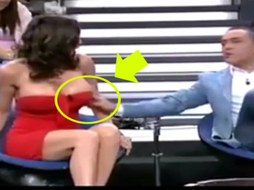 Девушка не ожидала, что ведущий поступит так во время эфира - ВИДЕО