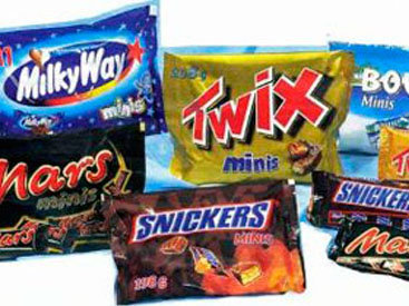 Mars, Snickers и Twix "посадят на диету"