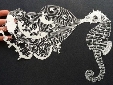 "Картинная галерея" Day.Az: Бумажные иллюстрации Мод Вайт - ФОТО