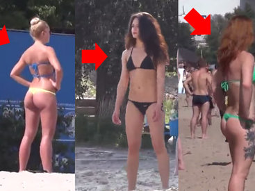 Сексуальные русские девушки на пляже - ВИДЕО