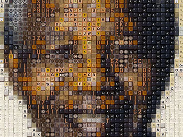 Удивительные портреты Нельсона Манделы из клавиш - ФОТО