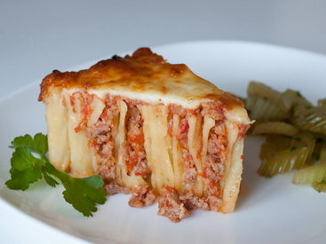Макаронный пирог-запеканка с мясом - Пошаговый рецепт - ФОТО