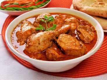 Жаренная курица с карри