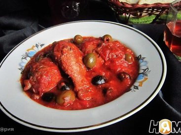 Курица, тушенная по-охотничьи - Пошаговый рецепт - ФОТО