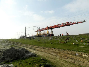 Работы на ж/д Баку-Хырдалан-Сумгайыт подходят к концу - ФОТО