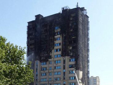 Вот что осталось от сгоревшего в Баку жилого дома - ФОТО