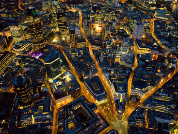 Ночной Лондон: вид с воздуха - ФОТОСЕССИЯ