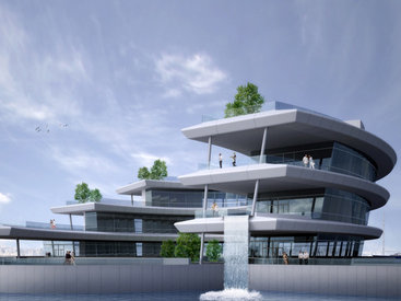 Посреди Каспия строится грандиозный центр - ФОТО