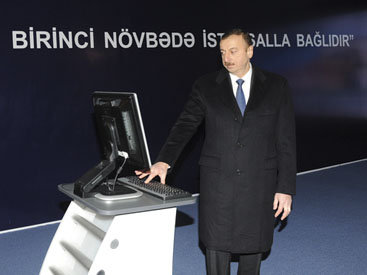 Президент Азербайджана принял участие в открытии в Гарадагском районе завода современных строительных материалов "AAC" - ФОТО