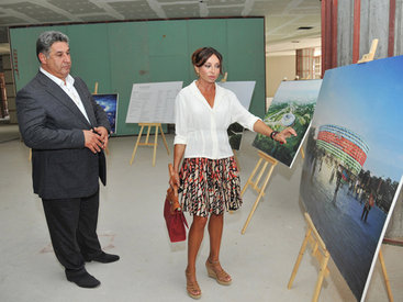 Первая леди Азербайджана Мехрибан Алиева ознакомилась со строительством и реконструкцией спортивных объектов в связи с подготовкой к первым Европейским играм - ФОТО