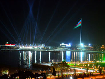 Невероятное освещение Baku Crystal Hall - ФОТО