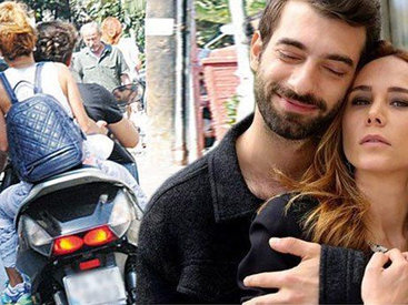 Məşhur cütlüyün paparassidən qaçış anı - FOTO