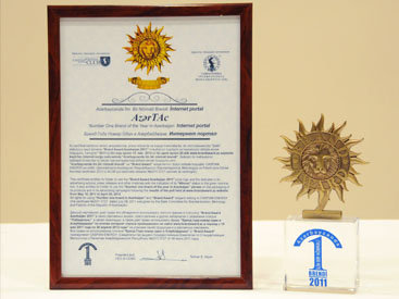 АзерТАдж присуждена премия "Brand Award Azerbaijan-2011"