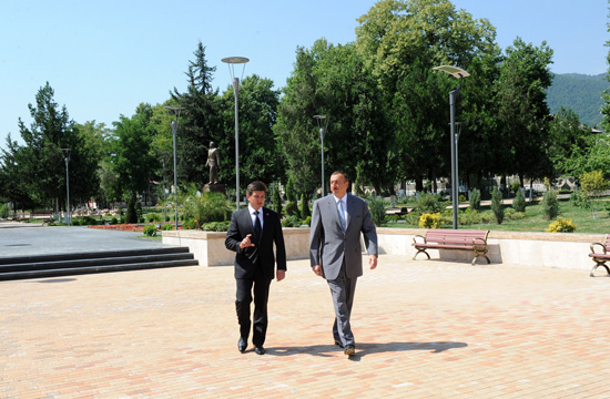Президент Ильхам Алиев принял участие в открытии отеля Qafgaz Riverside в Габале - ОБНОВЛЕНО - ФОТО