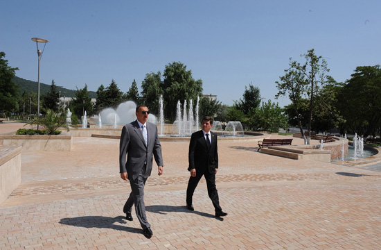 Президент Ильхам Алиев принял участие в открытии отеля Qafgaz Riverside в Габале - ОБНОВЛЕНО - ФОТО