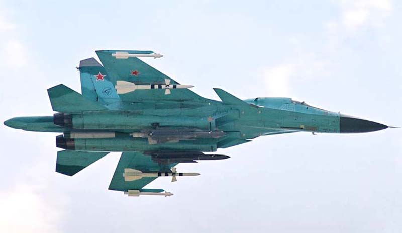 Фронтовой бомбардировщик Су-34 - ФОТО