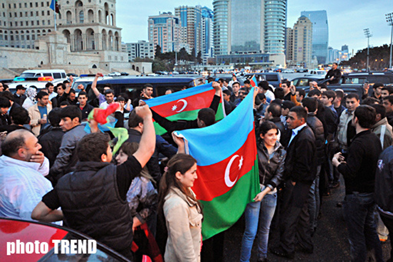 В Азербайджане празднуют победу на "Евровидении" - ОБНОВЛЕНО - ФОТО - ВИДЕО