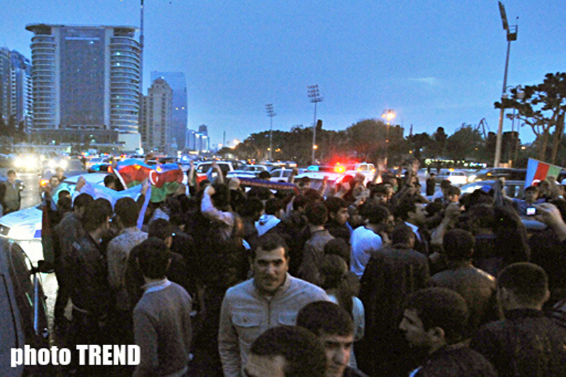 В Азербайджане празднуют победу на "Евровидении" - ОБНОВЛЕНО - ФОТО - ВИДЕО