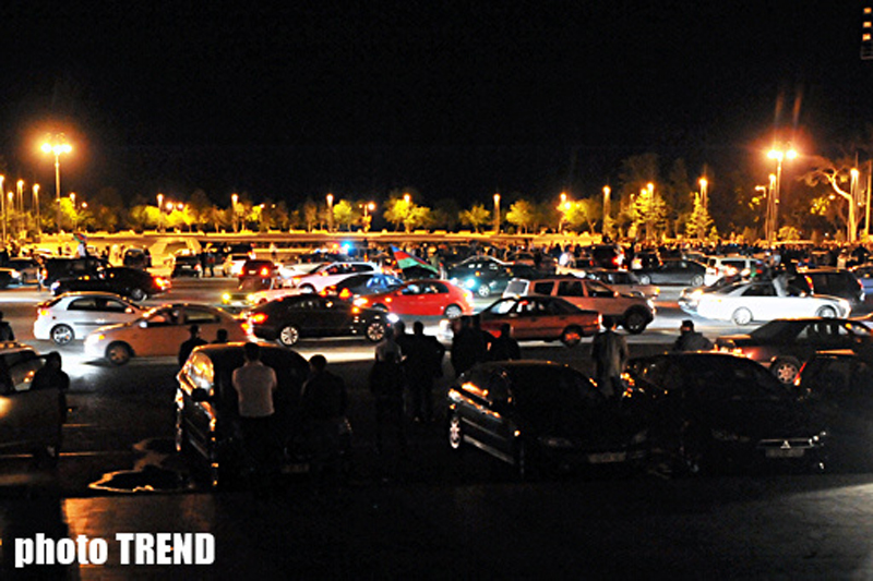 В Азербайджане празднуют победу на "Евровидении" - ОБНОВЛЕНО - ФОТО - ВИДЕО