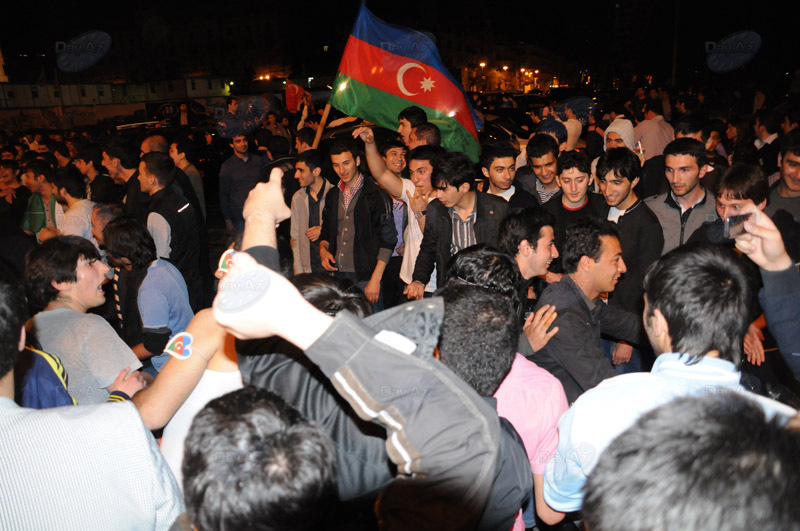 В Азербайджане празднуют победу на "Евровидении" - ОБНОВЛЕНО - ФОТО - ВИДЕО