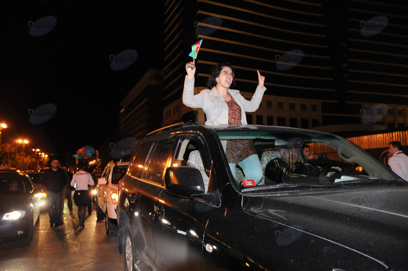 В Азербайджане празднуют победу на "Евровидении" - ОБНОВЛЕНО - ФОТО - ВИДЕО