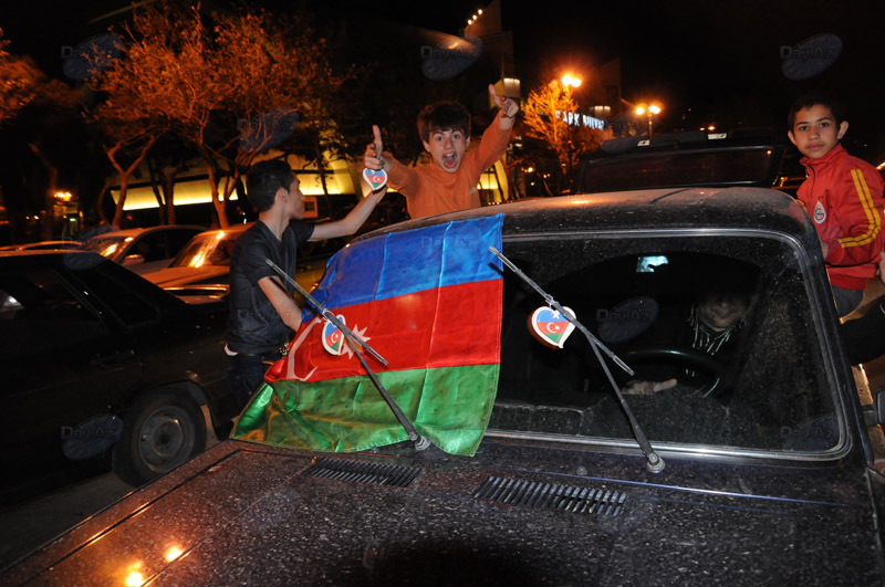 В Азербайджане празднуют победу на "Евровидении" - ОБНОВЛЕНО - ФОТО - ВИДЕО