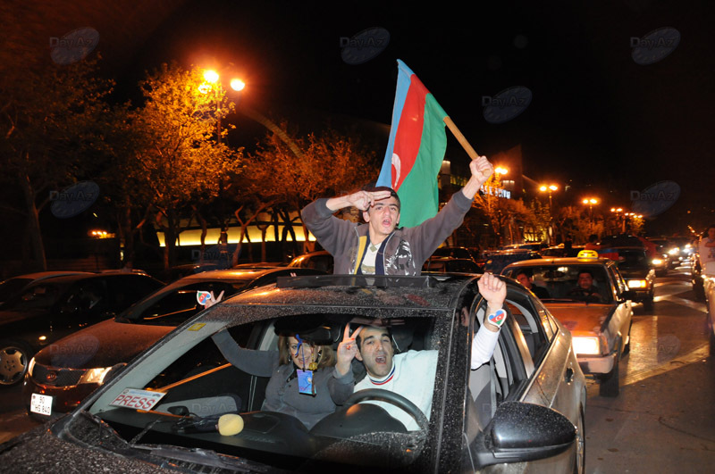 В Азербайджане празднуют победу на "Евровидении" - ОБНОВЛЕНО - ФОТО - ВИДЕО