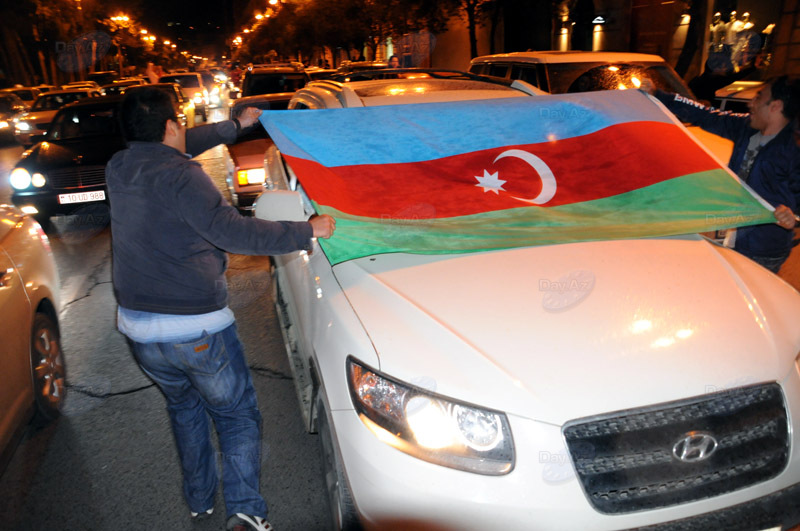 В Азербайджане празднуют победу на "Евровидении" - ОБНОВЛЕНО - ФОТО - ВИДЕО