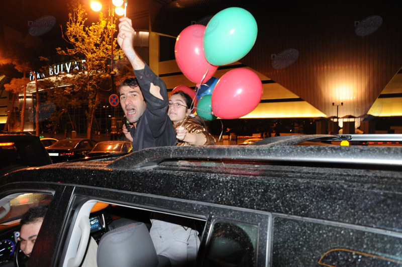 В Азербайджане празднуют победу на "Евровидении" - ОБНОВЛЕНО - ФОТО - ВИДЕО