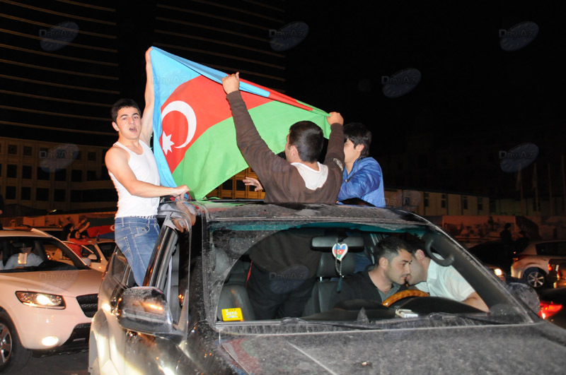 В Азербайджане празднуют победу на "Евровидении" - ОБНОВЛЕНО - ФОТО - ВИДЕО