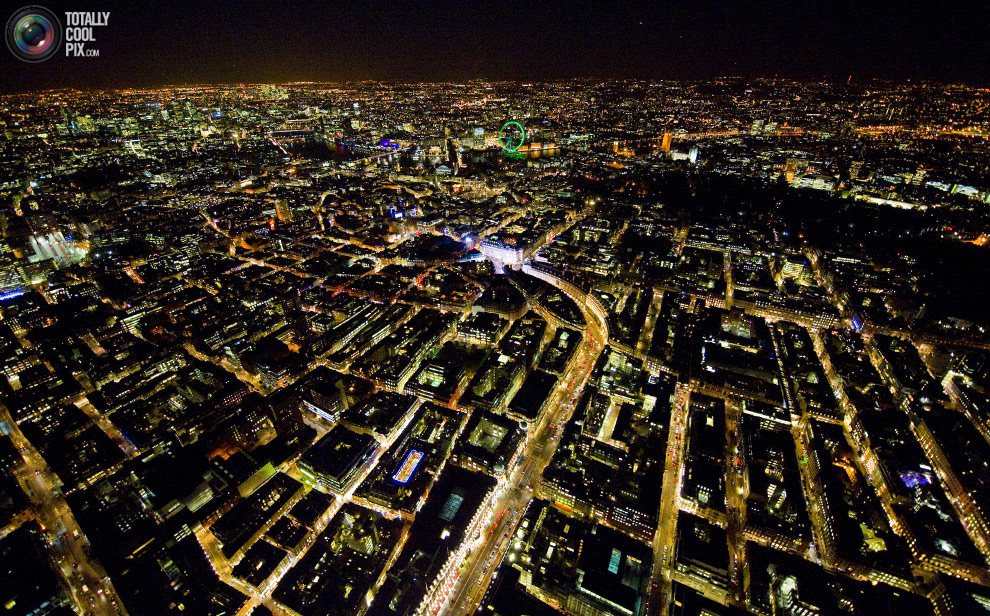 Ночной Лондон: вид с воздуха - ФОТОСЕССИЯ